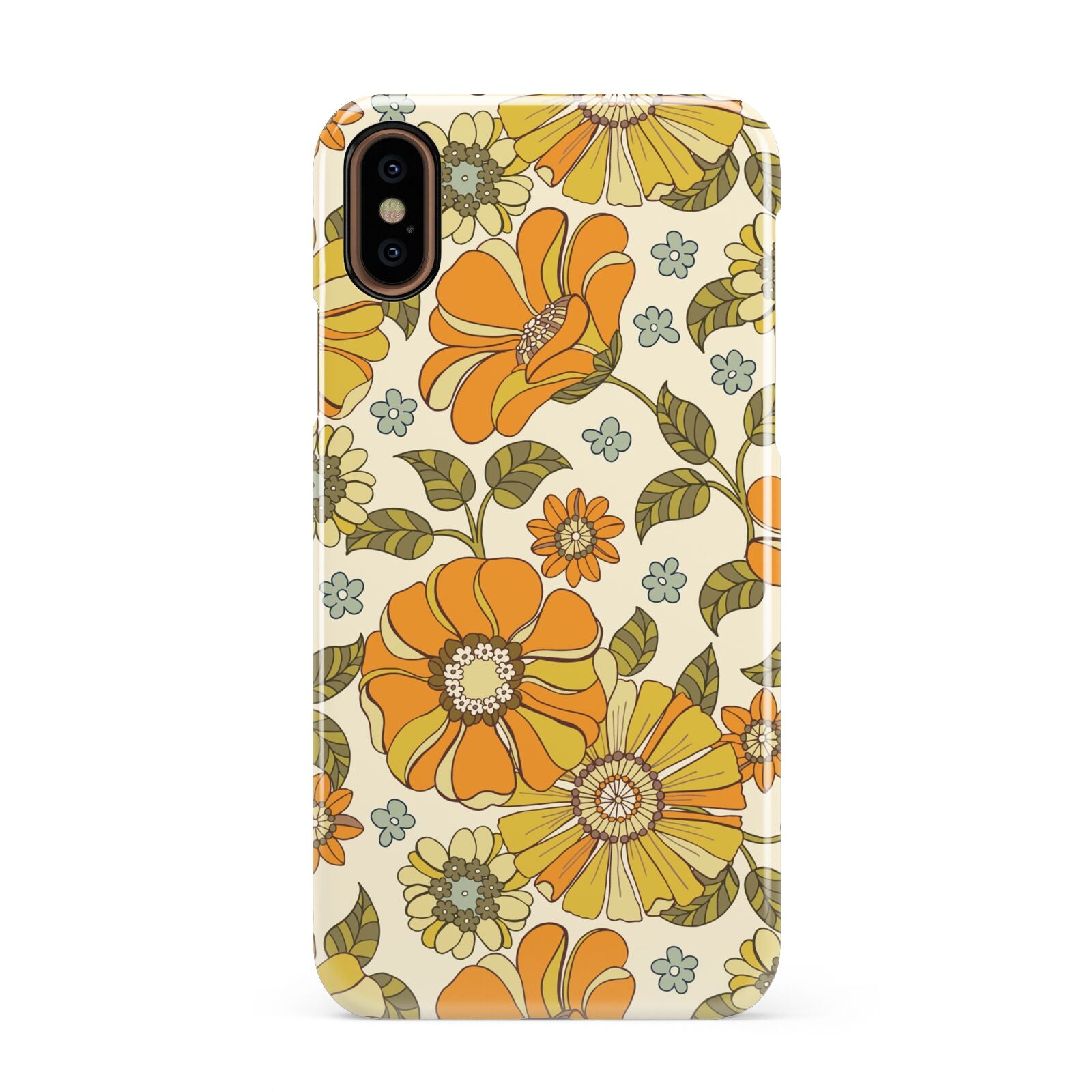 Vintage Floral Apple iPhone XS 3D Snap Case