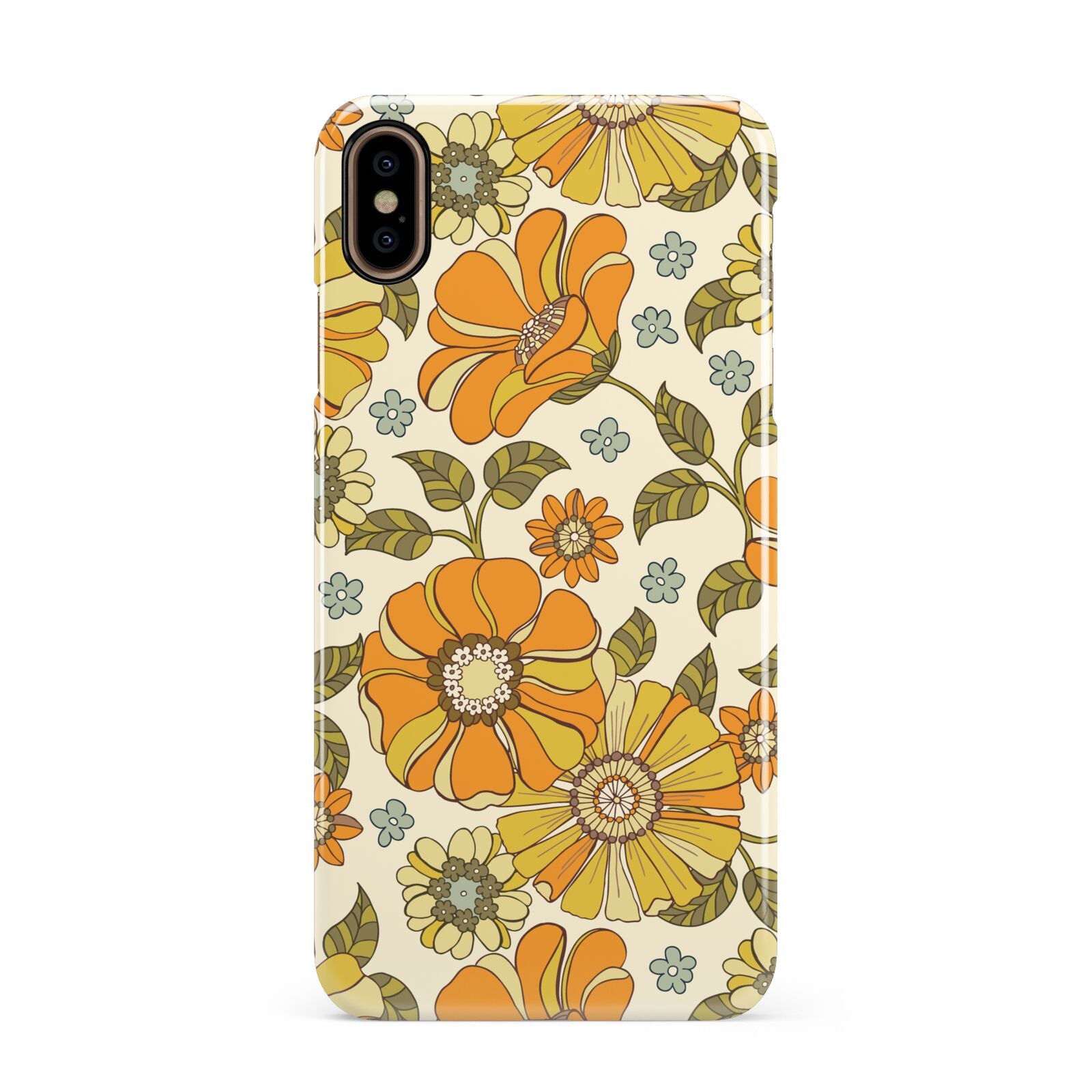 Vintage Floral Apple iPhone Xs Max 3D Snap Case