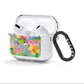 Vintage Floral Pattern AirPods Clear Case 3rd Gen Side Image