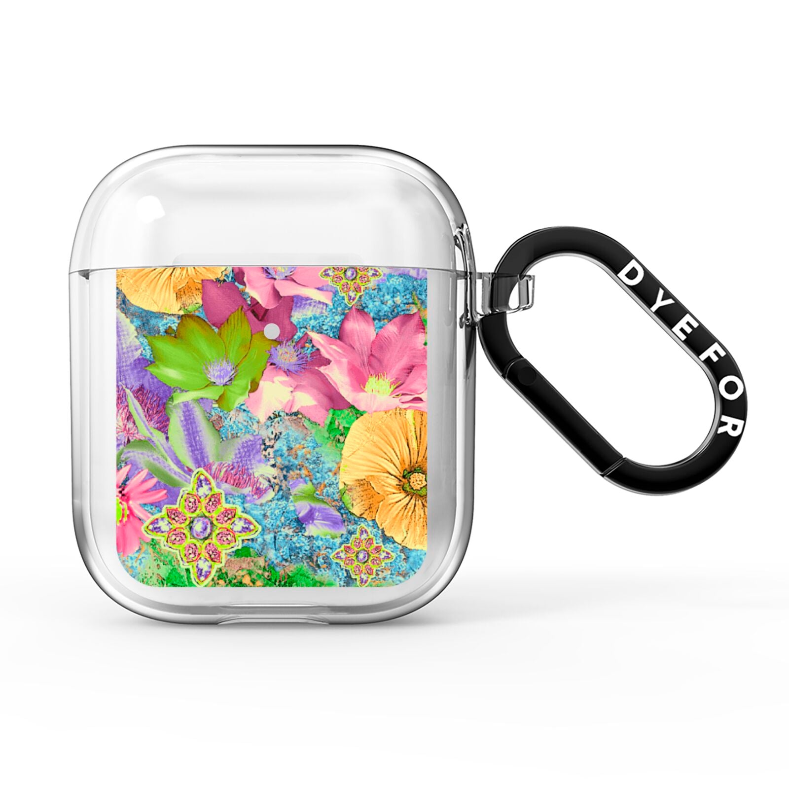 Vintage Floral Pattern AirPods Clear Case