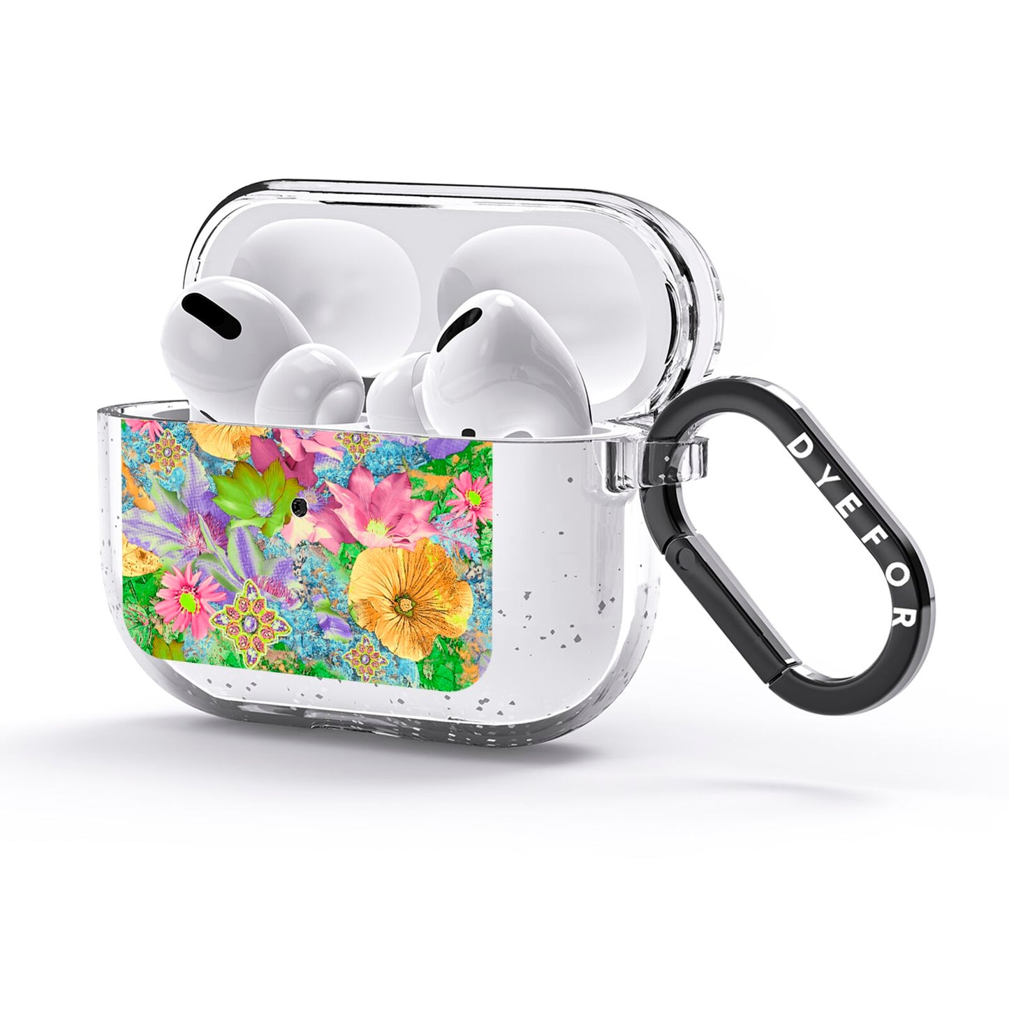 Vintage Floral Pattern AirPods Glitter Case 3rd Gen Side Image