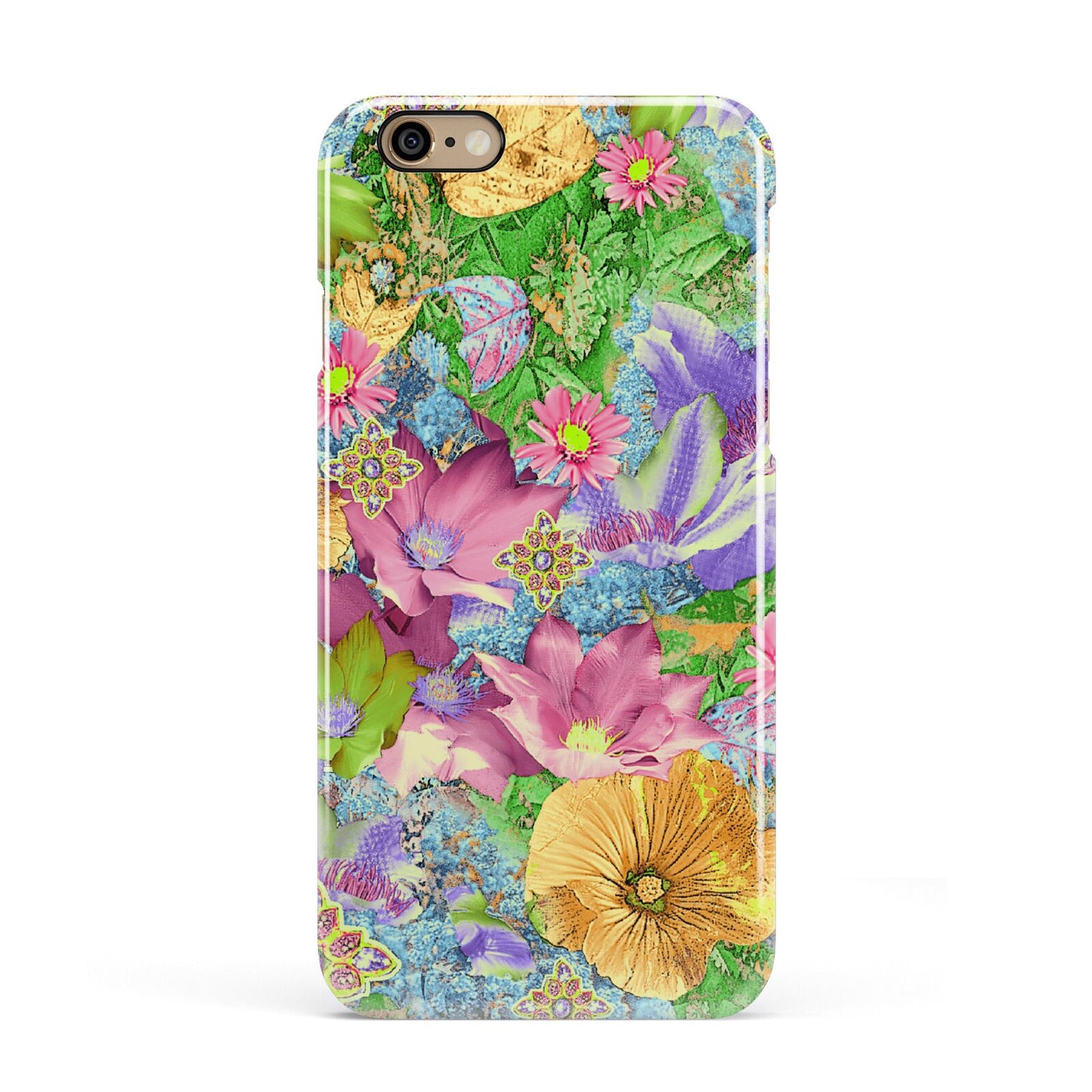 Vintage Floral Pattern Apple iPhone 6 3D Snap Case