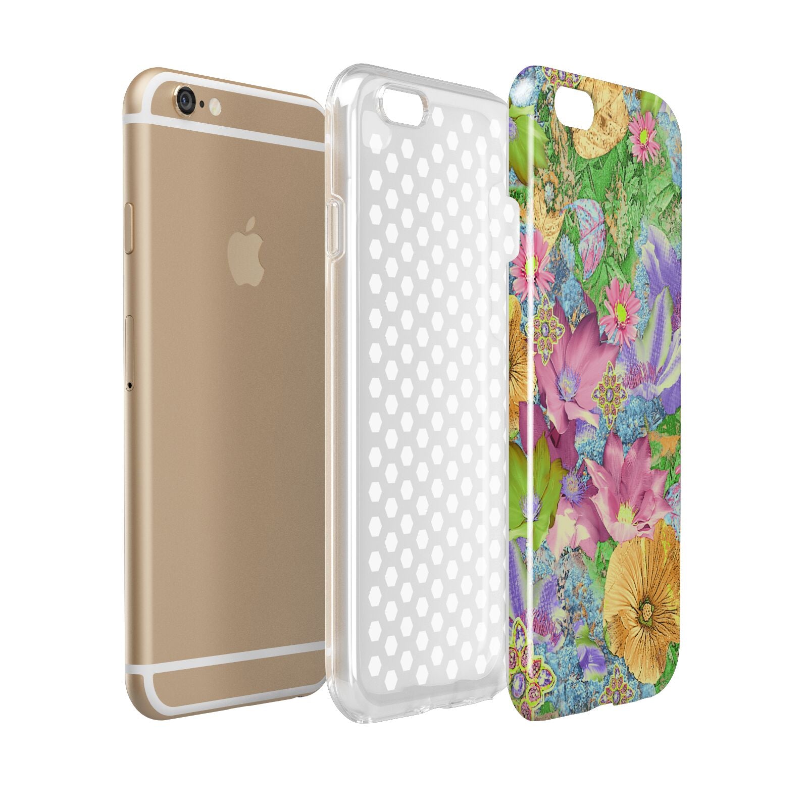 Vintage Floral Pattern Apple iPhone 6 3D Tough Case Expanded view
