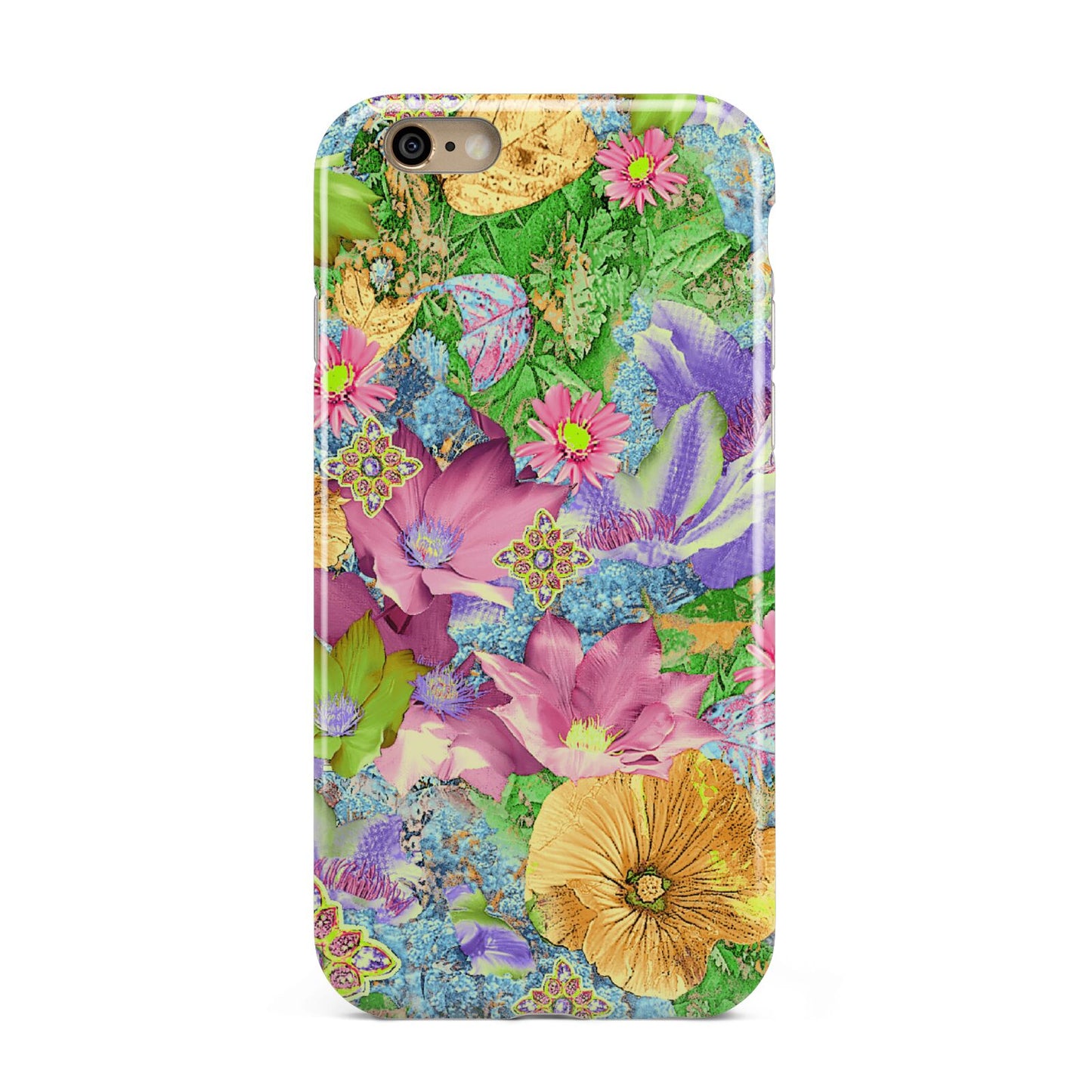 Vintage Floral Pattern Apple iPhone 6 3D Tough Case