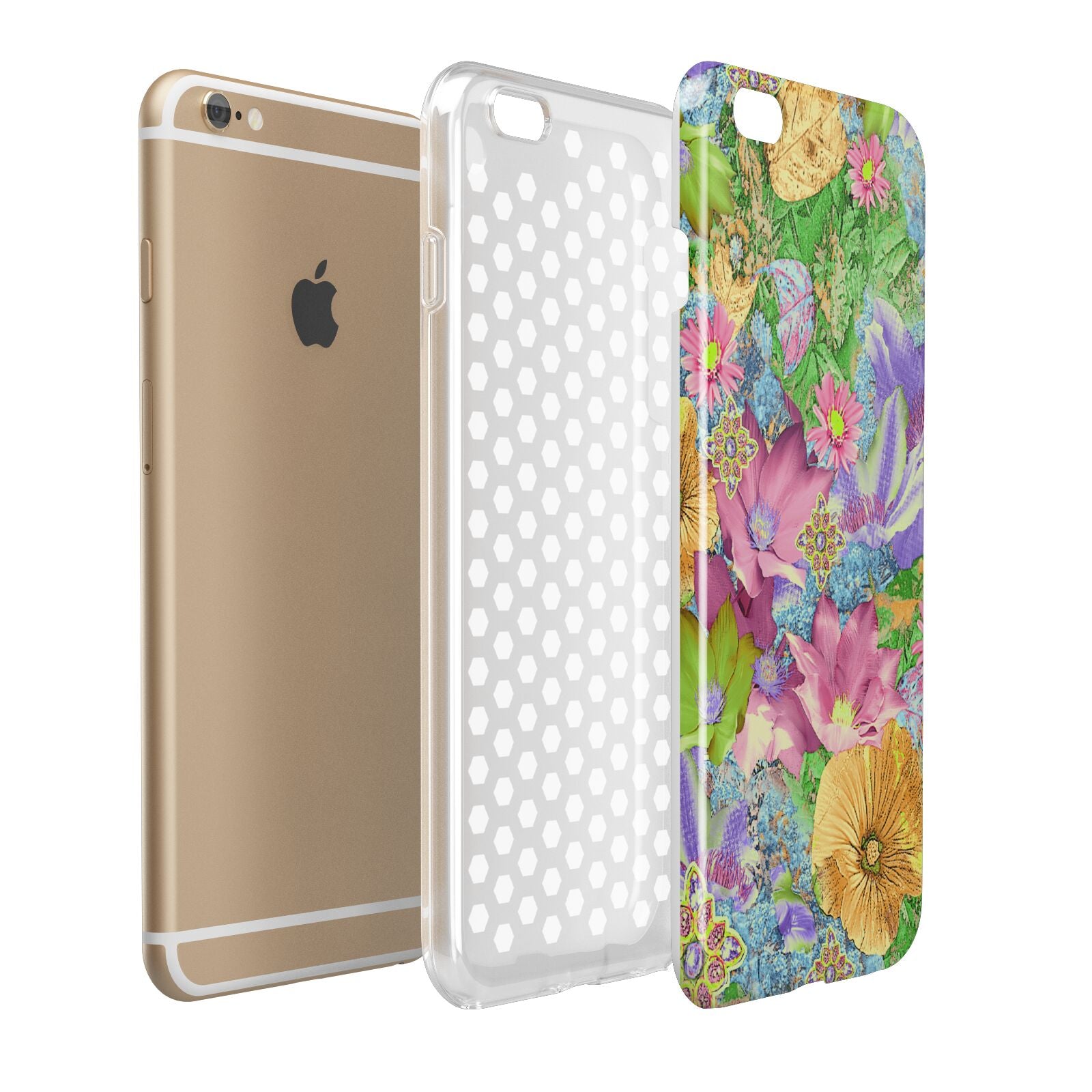 Vintage Floral Pattern Apple iPhone 6 Plus 3D Tough Case Expand Detail Image