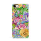 Vintage Floral Pattern Apple iPhone 7 8 3D Snap Case