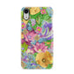 Vintage Floral Pattern Apple iPhone XR White 3D Snap Case
