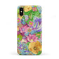 Vintage Floral Pattern Apple iPhone XS 3D Tough