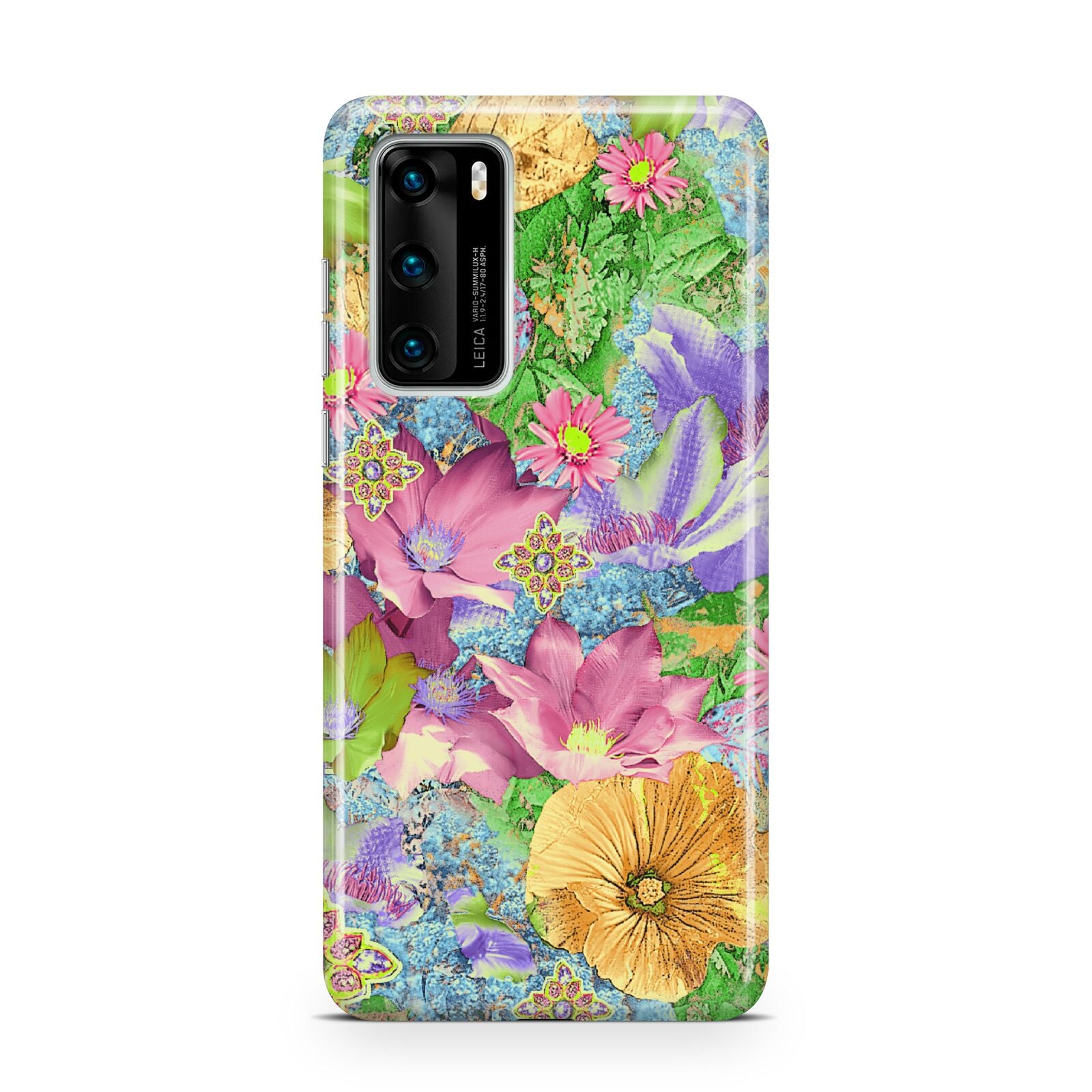Vintage Floral Pattern Huawei P40 Phone Case