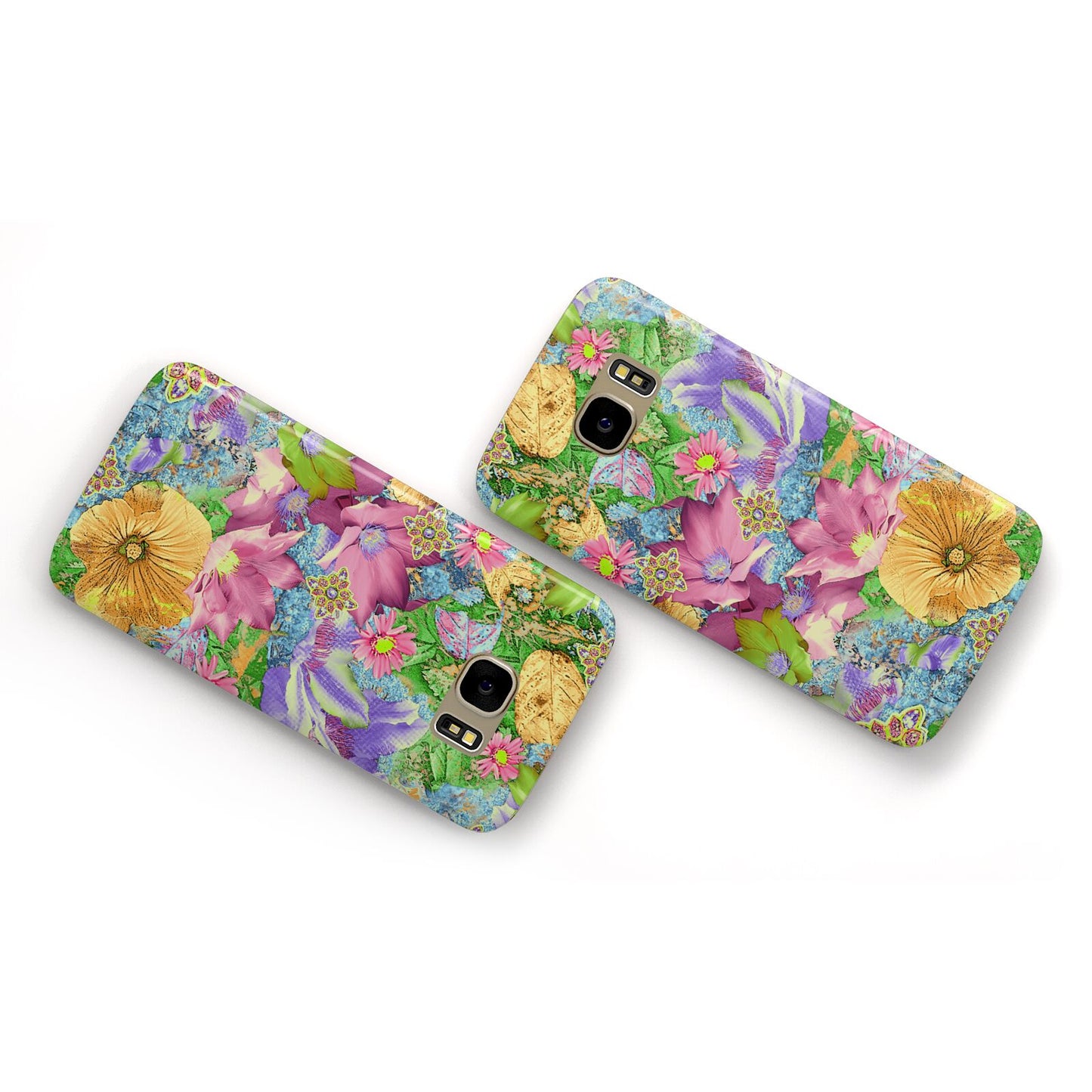Vintage Floral Pattern Samsung Galaxy Case Flat Overview