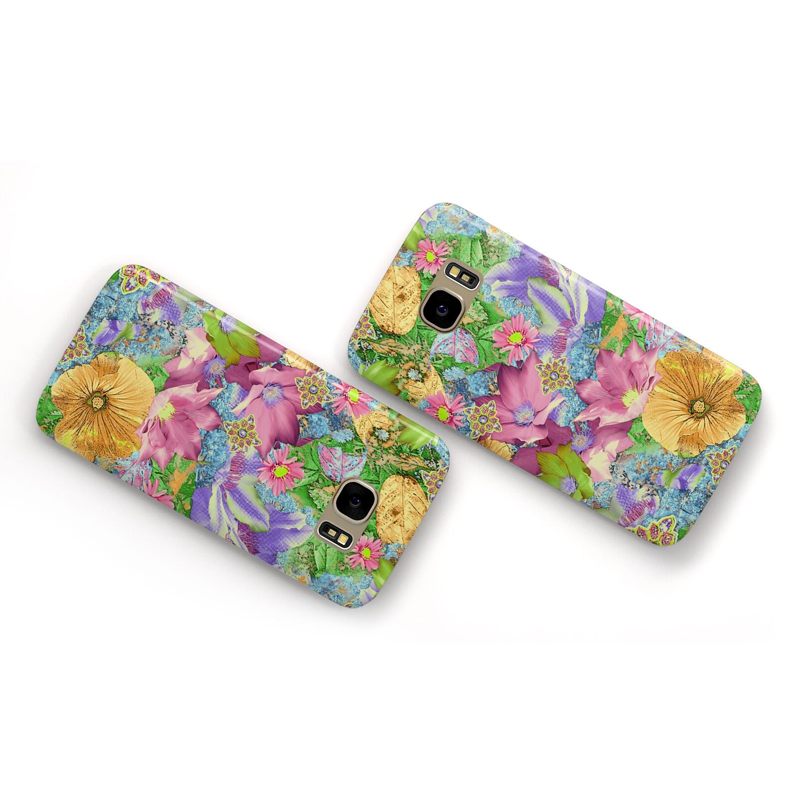 Vintage Floral Pattern Samsung Galaxy Case Flat Overview