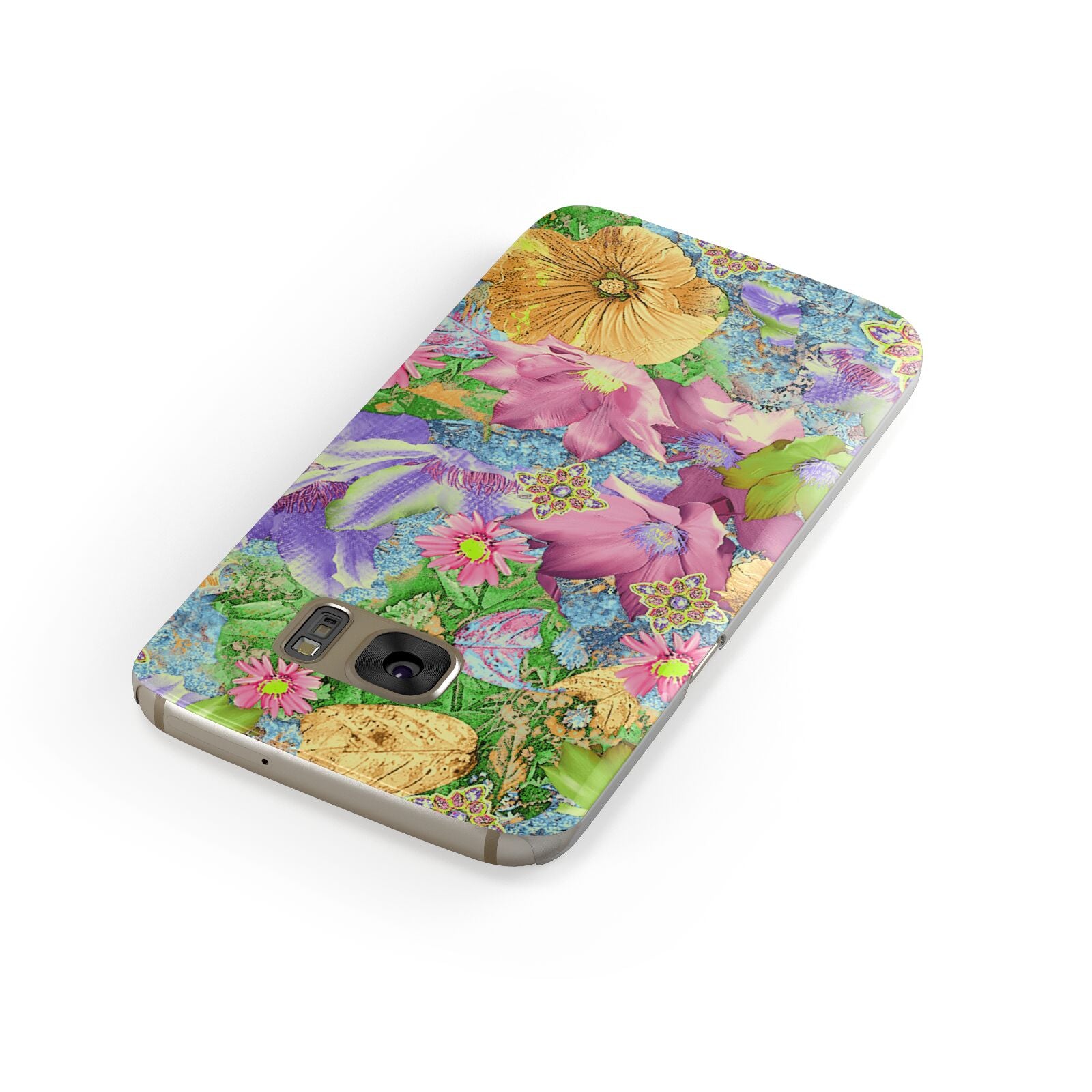 Vintage Floral Pattern Samsung Galaxy Case Front Close Up