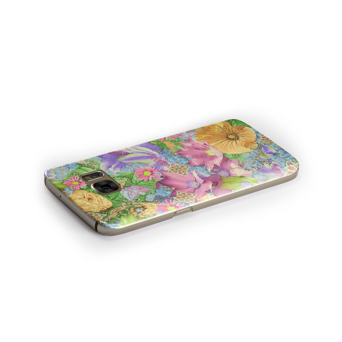 Vintage Floral Pattern Samsung Galaxy Case Side Close Up