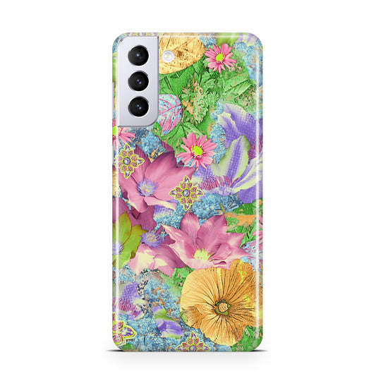 Vintage Floral Pattern Samsung S21 Plus Phone Case