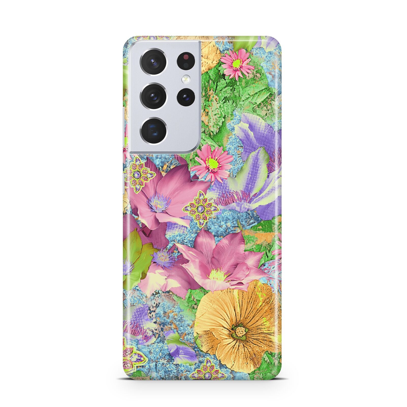 Vintage Floral Pattern Samsung S21 Ultra Case