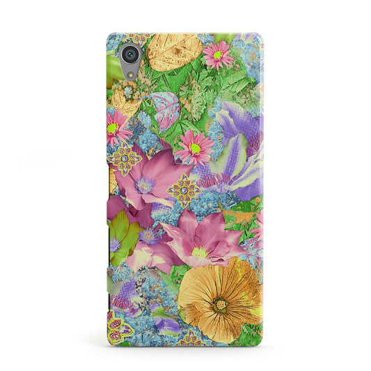 Vintage Floral Pattern Sony Xperia Case