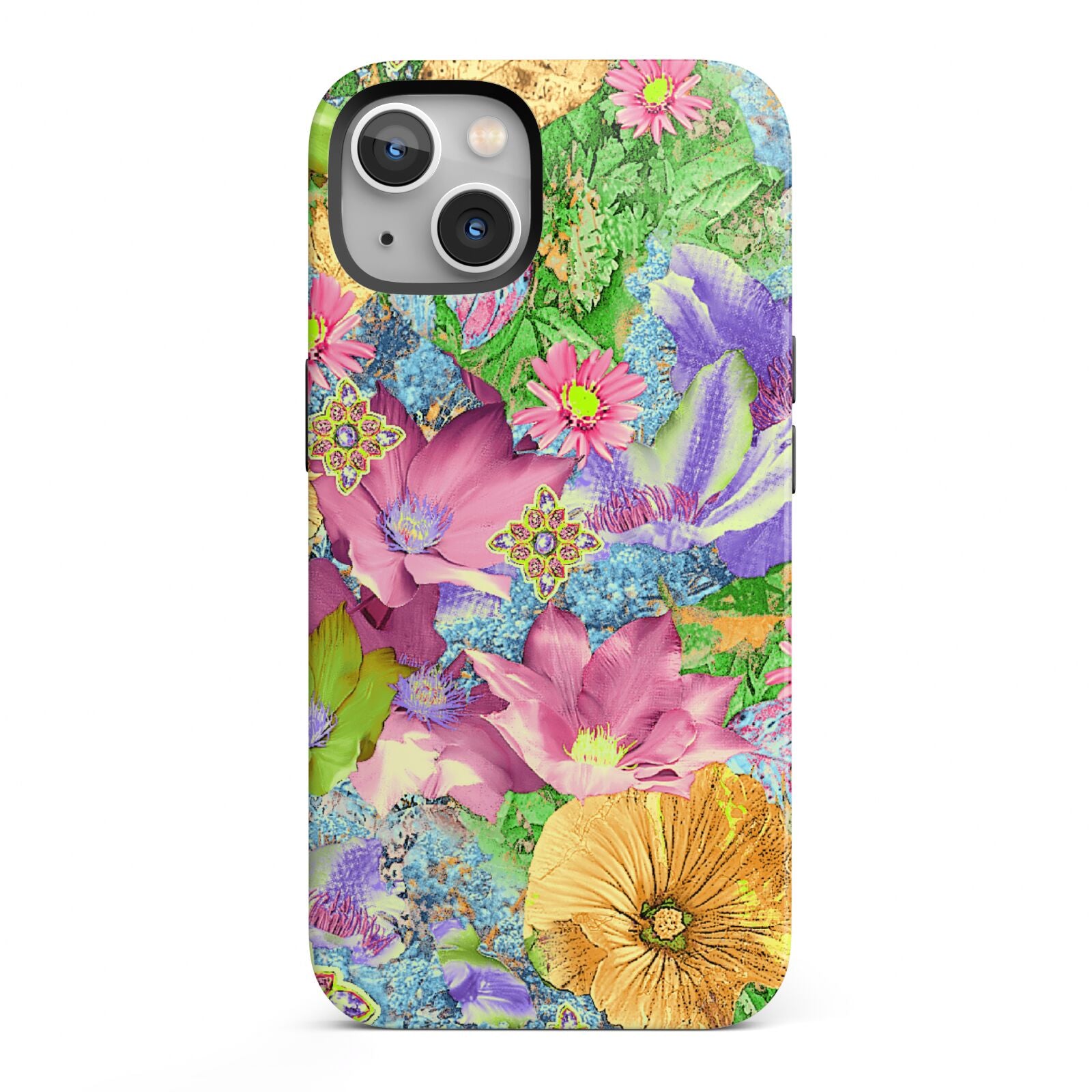 Vintage Floral Pattern iPhone 13 Full Wrap 3D Tough Case