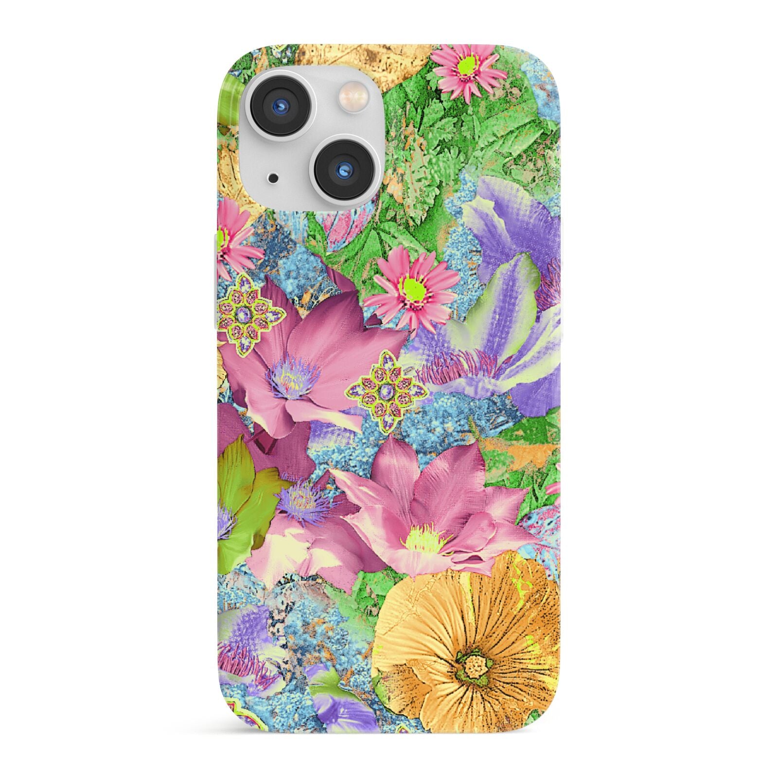 Vintage Floral Pattern iPhone 13 Mini Full Wrap 3D Snap Case