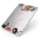 Vintage Floral Personalised Apple iPad Case on Silver iPad Side View