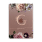 Vintage Floral Personalised Apple iPad Rose Gold Case