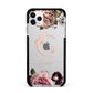 Vintage Floral Personalised Apple iPhone 11 Pro Max in Silver with Black Impact Case
