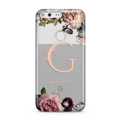 Vintage Floral Personalised Google Pixel Case