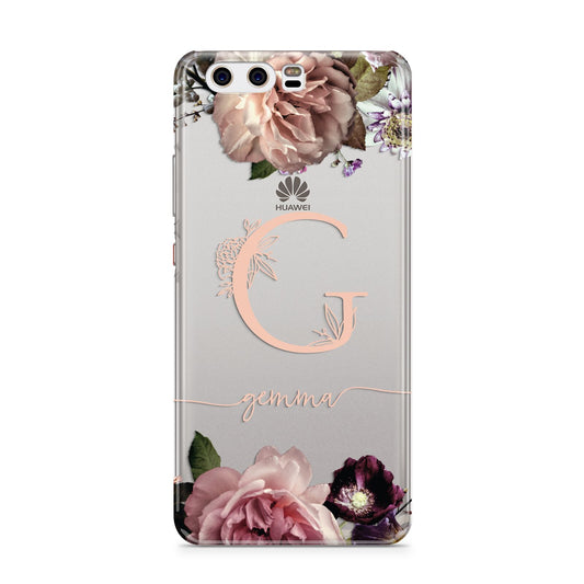 Vintage Floral Personalised Huawei P10 Phone Case