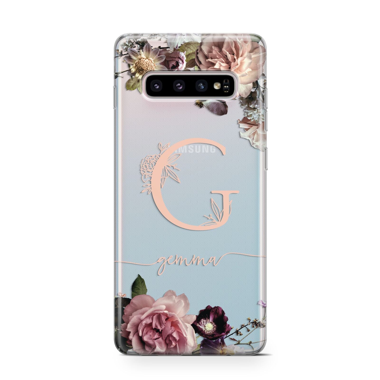 Vintage Floral Personalised Protective Samsung Galaxy Case