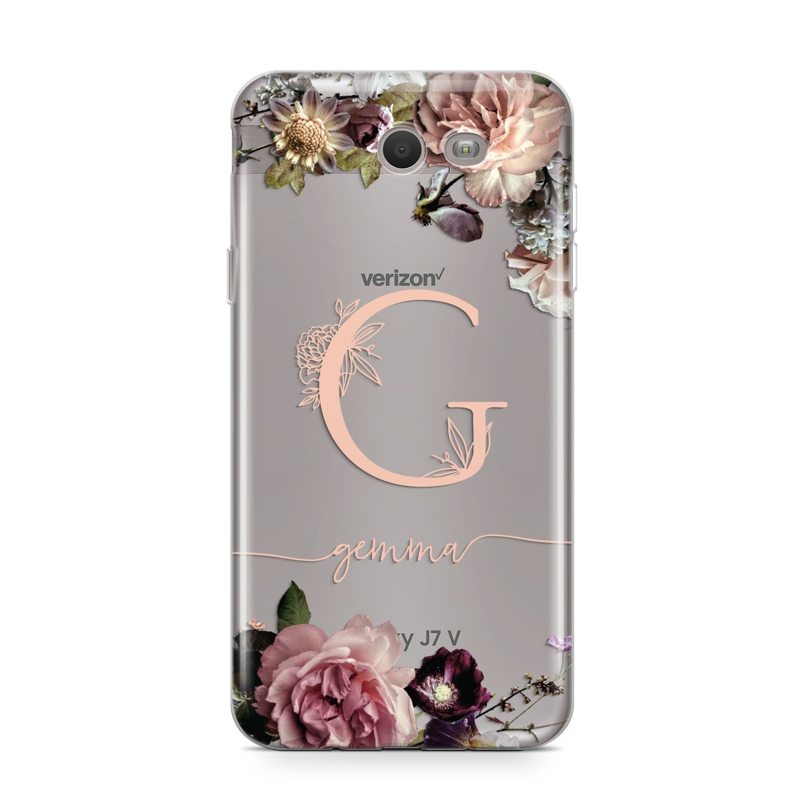Vintage Floral Personalised Samsung Galaxy J7 2017 Case