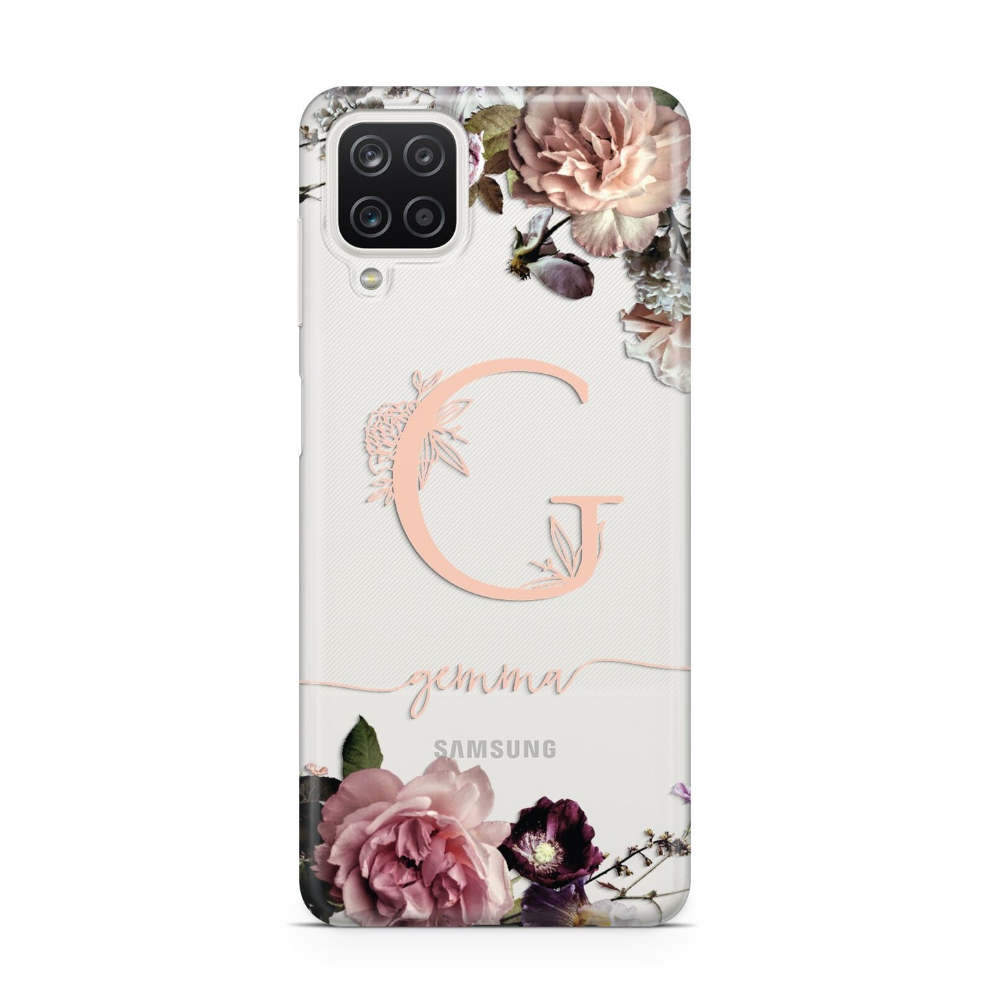 Vintage Floral Personalised Samsung M12 Case