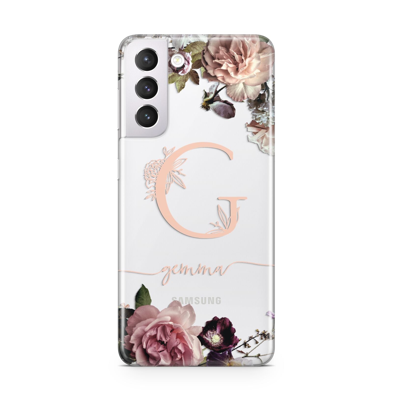 Vintage Floral Personalised Samsung S21 Case