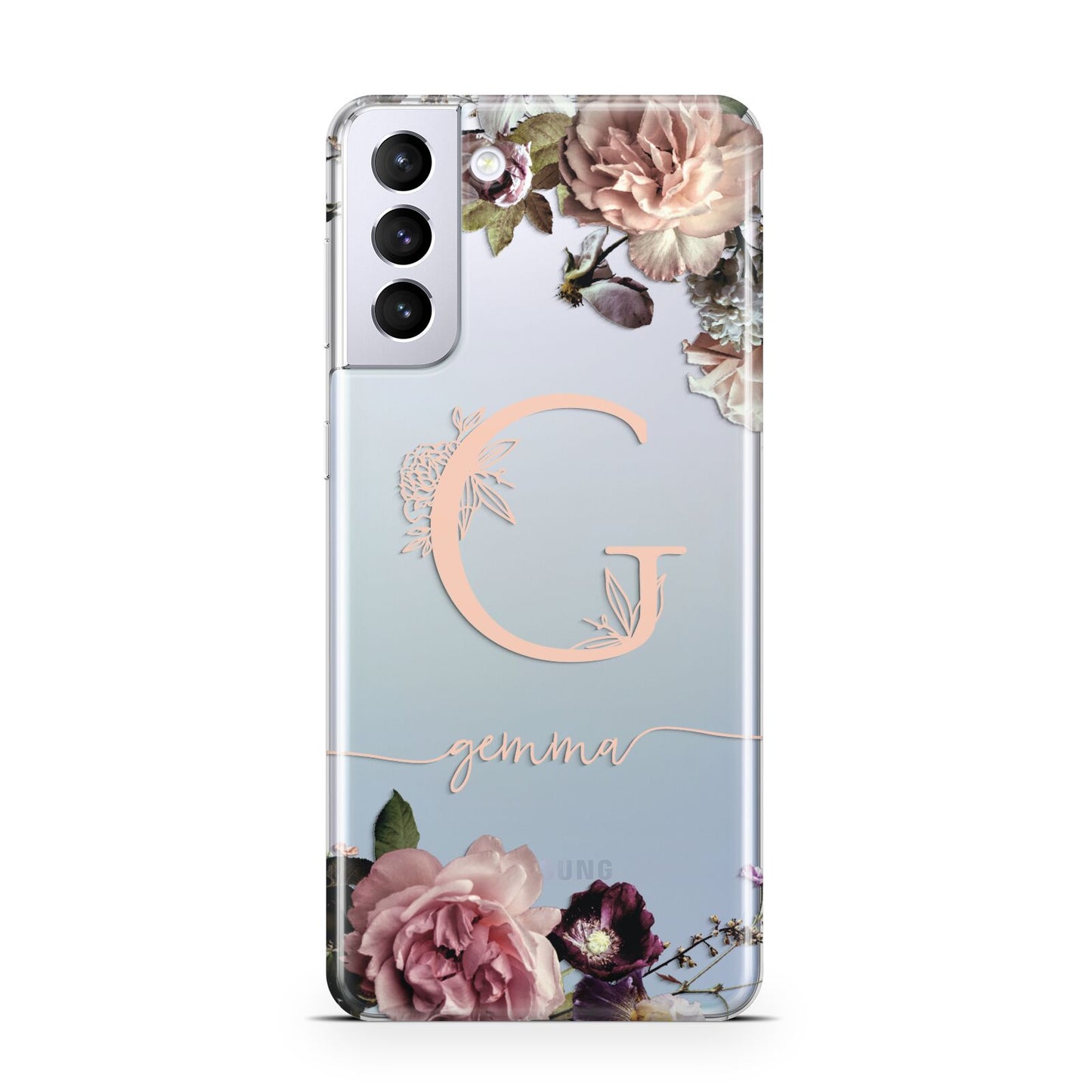 Vintage Floral Personalised Samsung S21 Plus Case