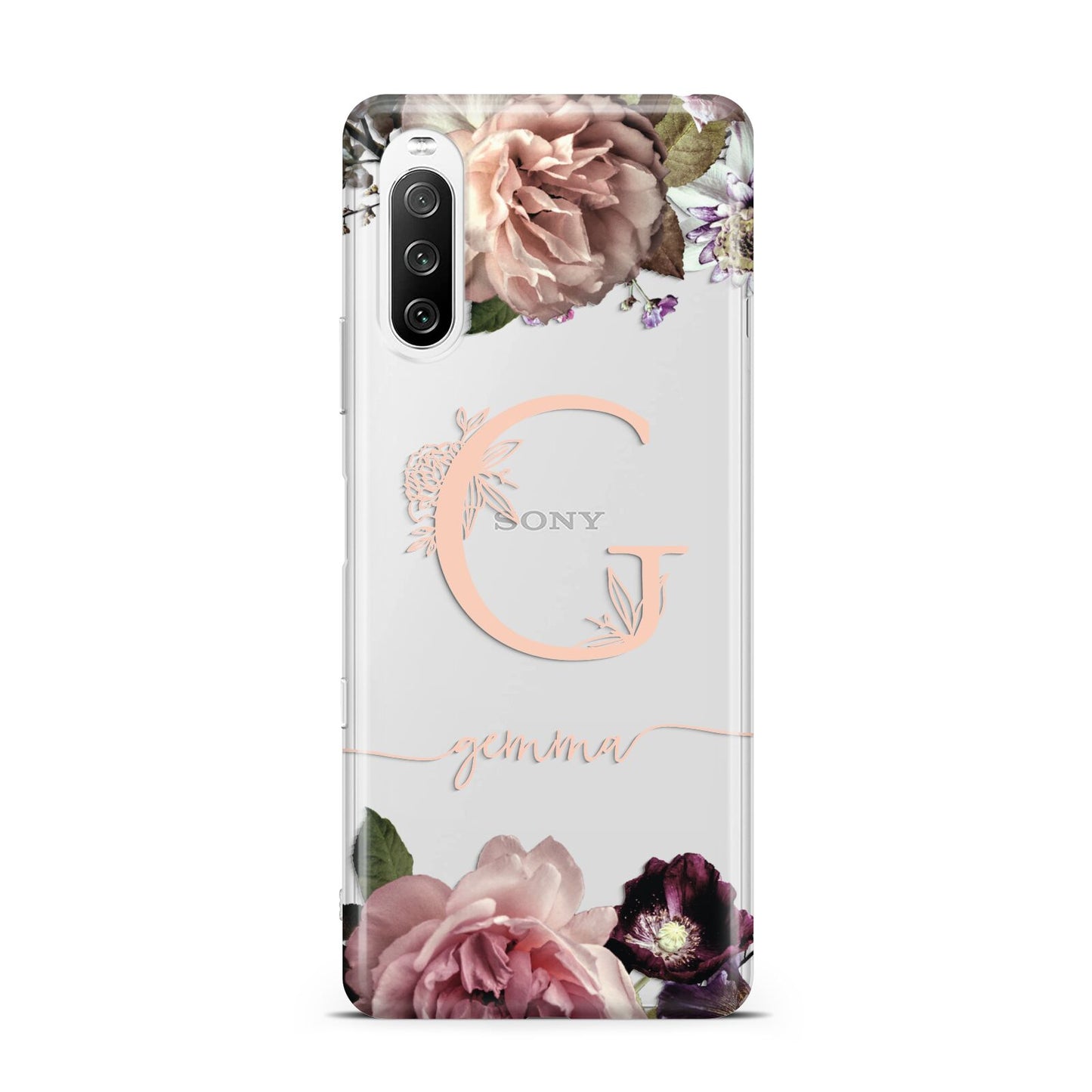 Vintage Floral Personalised Sony Xperia 10 III Case
