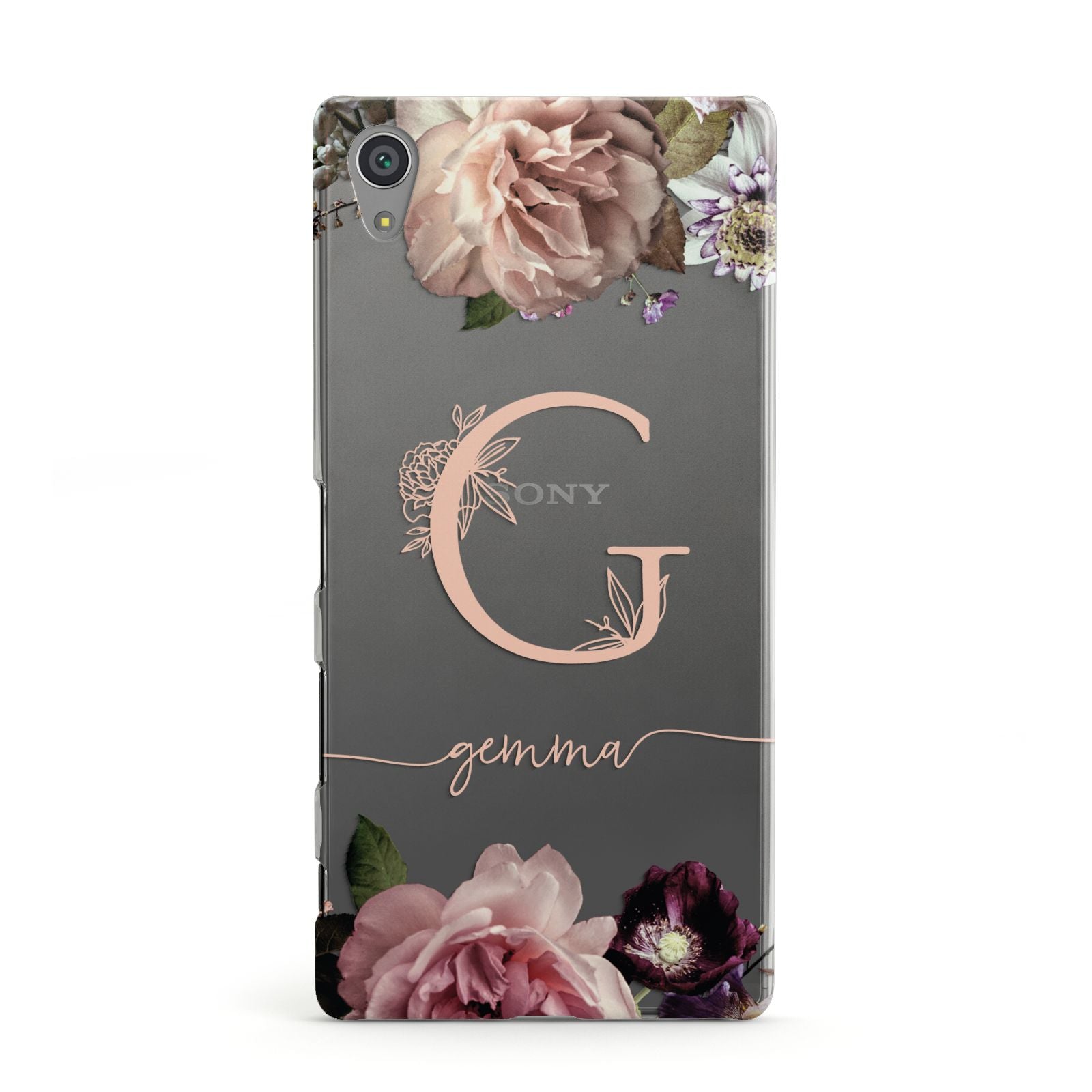 Vintage Floral Personalised Sony Xperia Case