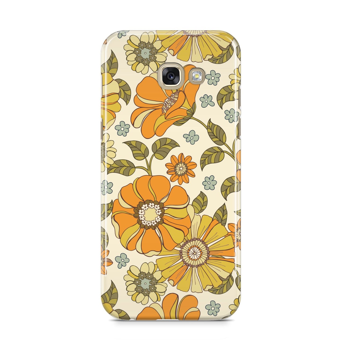Vintage Floral Samsung Galaxy A5 2017 Case on gold phone
