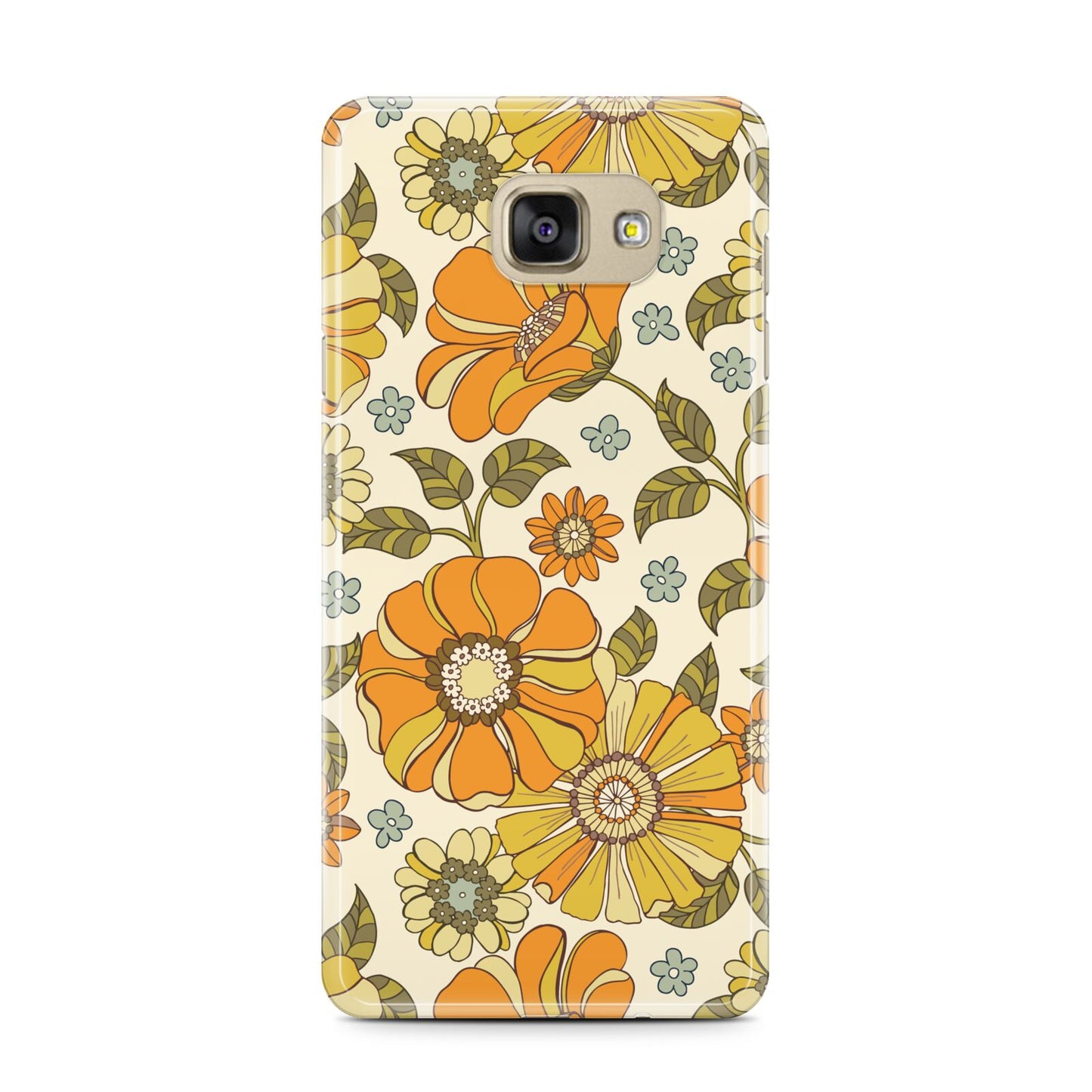 Vintage Floral Samsung Galaxy A7 2016 Case on gold phone