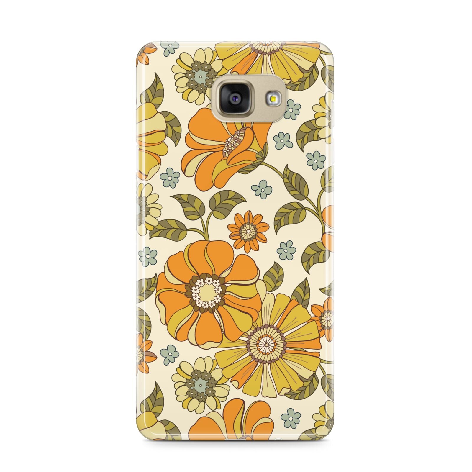 Vintage Floral Samsung Galaxy A9 2016 Case on gold phone