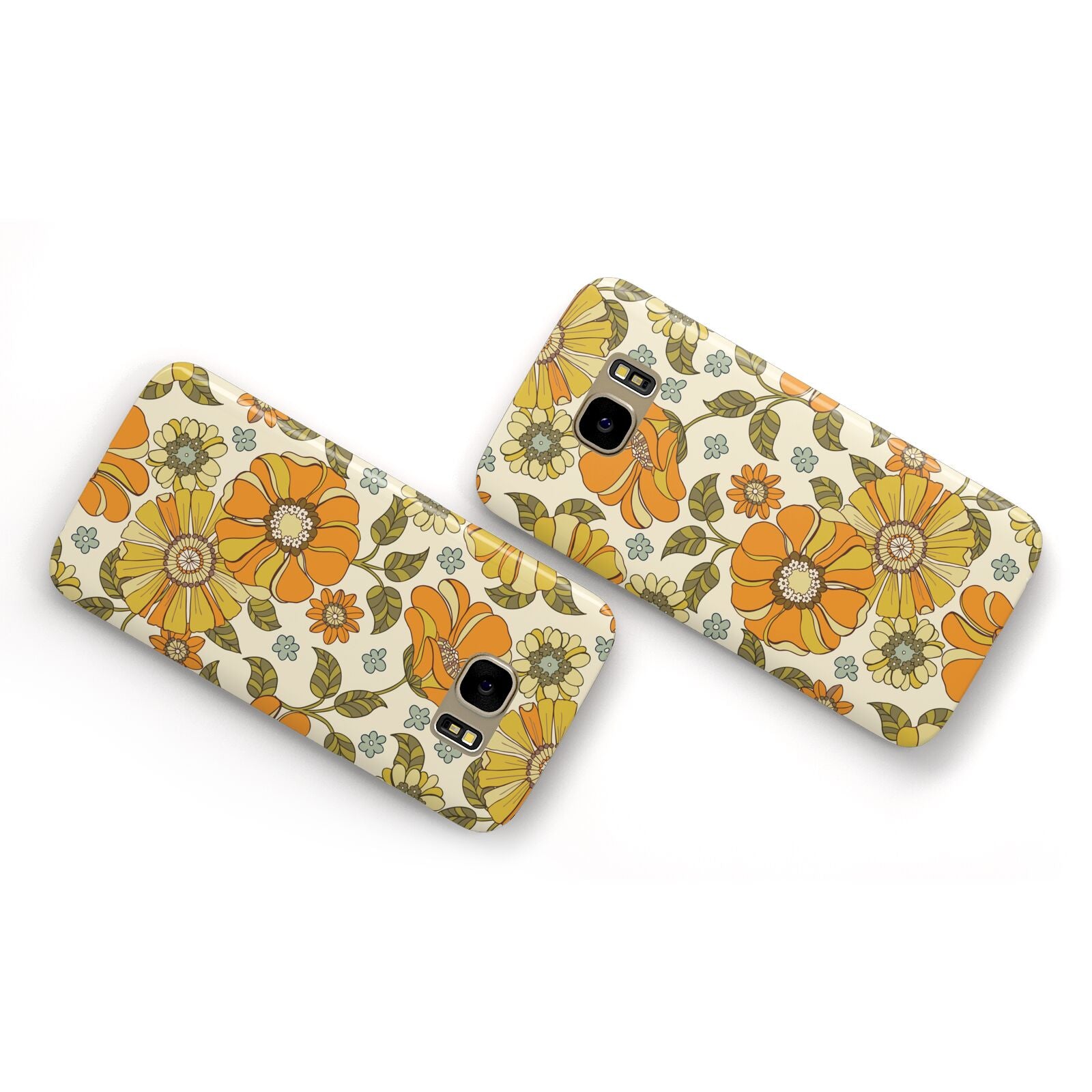 Vintage Floral Samsung Galaxy Case Flat Overview