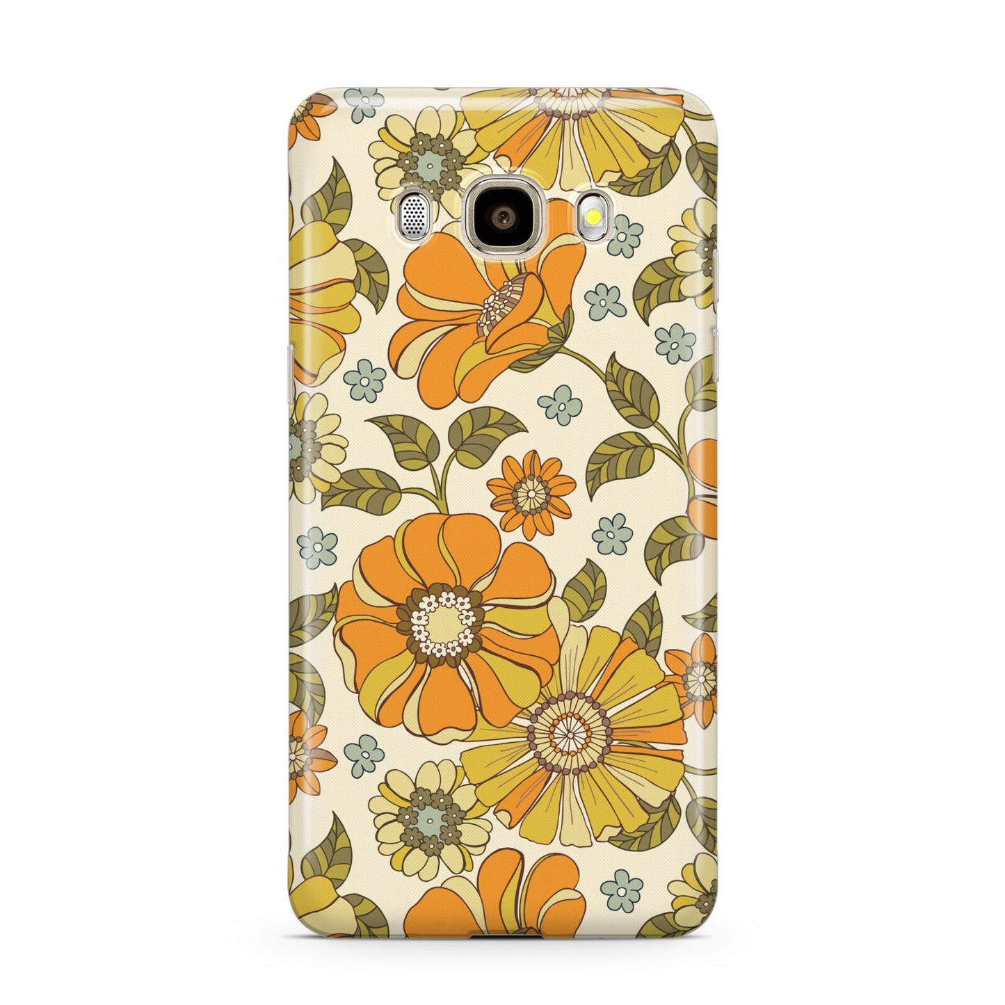 Vintage Floral Samsung Galaxy J7 2016 Case on gold phone