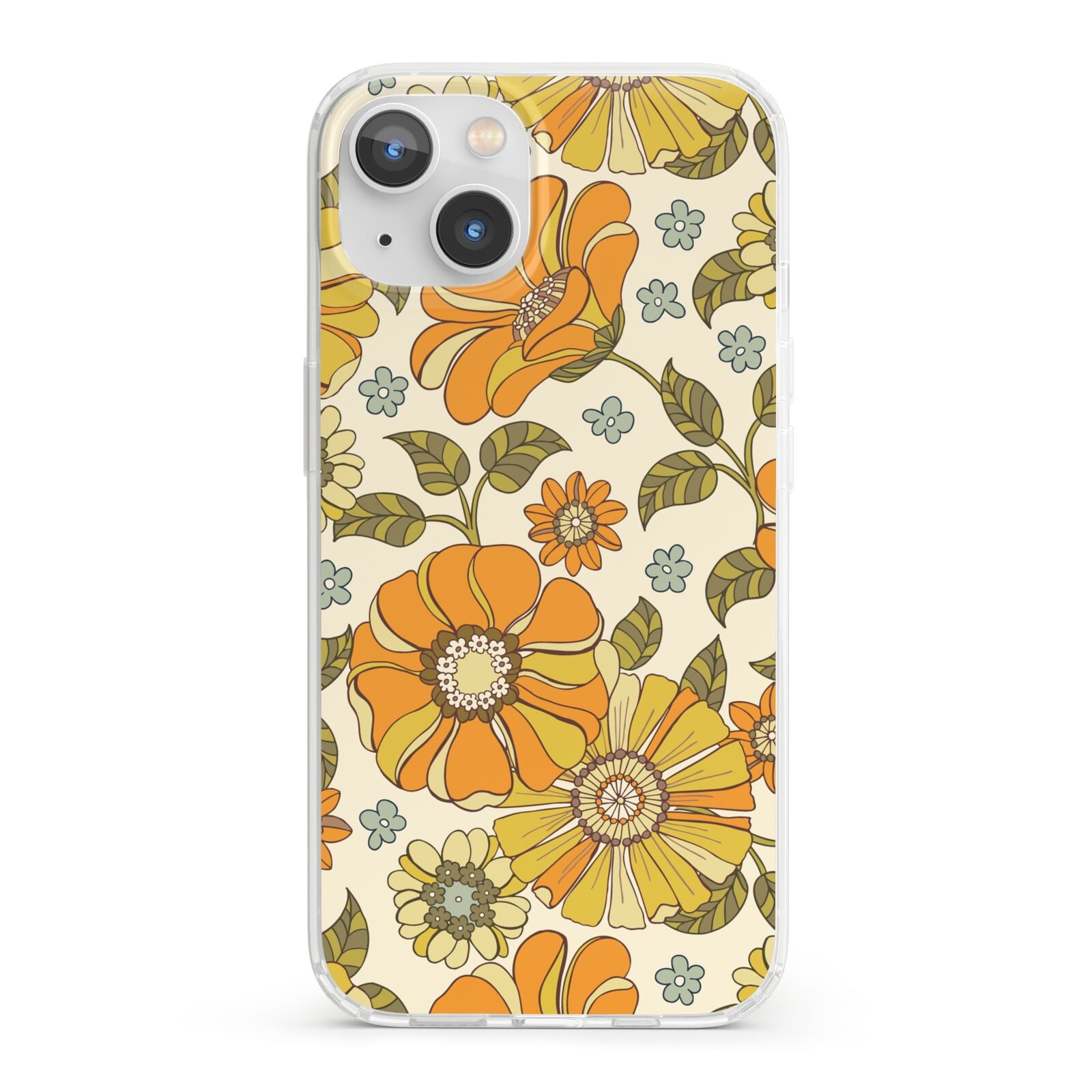 Vintage Floral iPhone 13 Clear Bumper Case