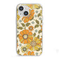 Vintage Floral iPhone 13 Mini TPU Impact Case with White Edges