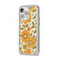 Vintage Floral iPhone 14 Pro Max Clear Tough Case Silver Angled Image
