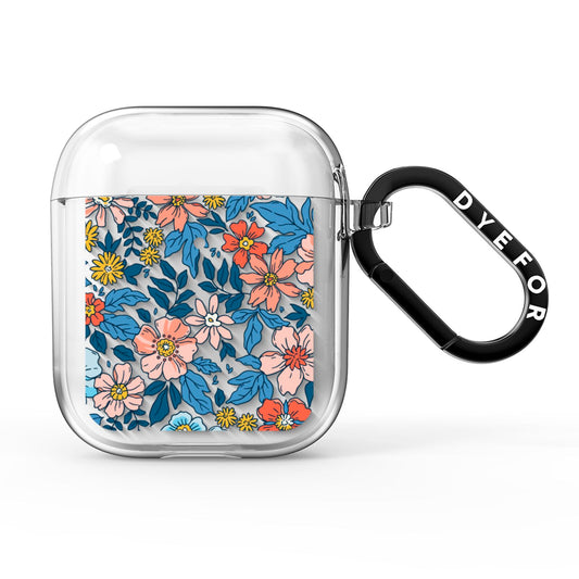 Vintage Flower AirPods Clear Case