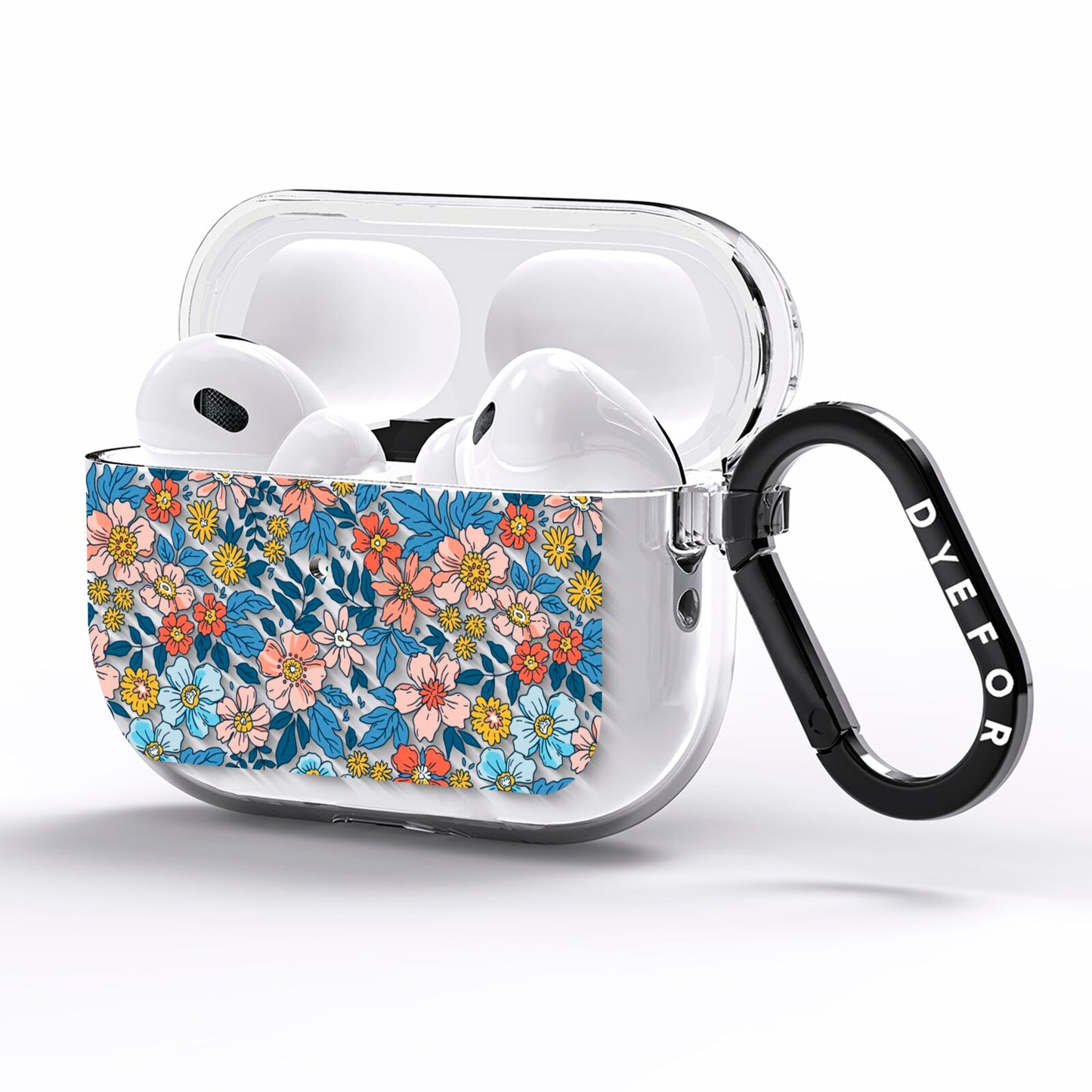 Vintage Flower AirPods Pro Clear Case Side Image