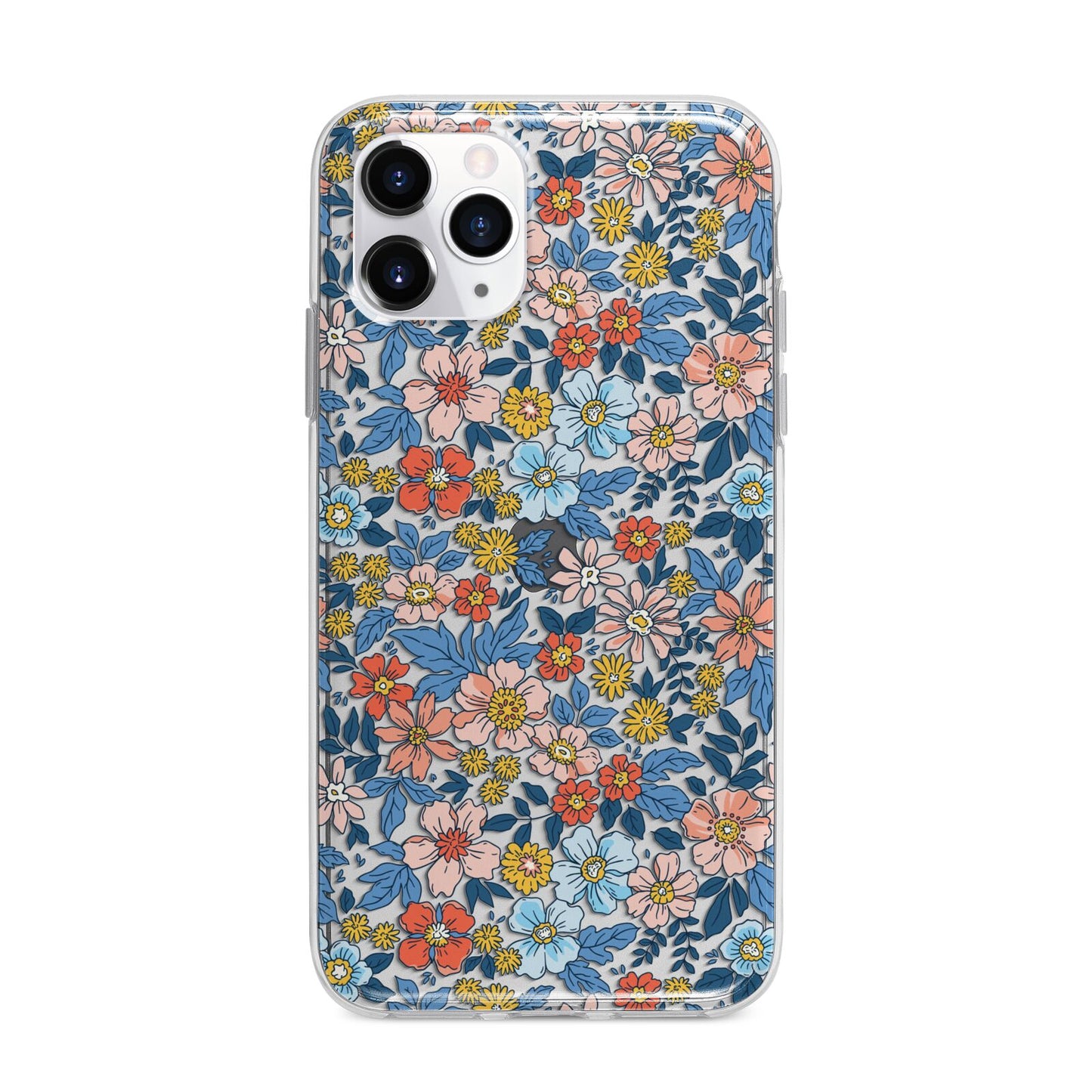 Vintage Flower Apple iPhone 11 Pro Max in Silver with Bumper Case