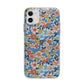 Vintage Flower Apple iPhone 11 in White with Bumper Case