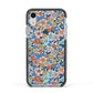 Vintage Flower Apple iPhone XR Impact Case Black Edge on Silver Phone
