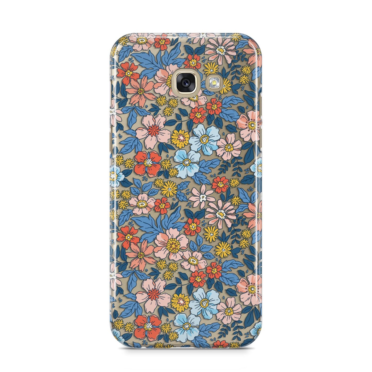 Vintage Flower Samsung Galaxy A5 2017 Case on gold phone