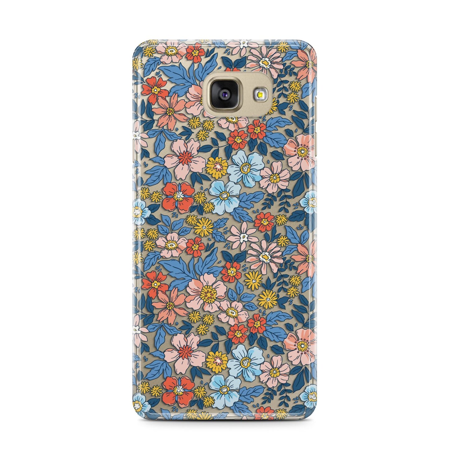 Vintage Flower Samsung Galaxy A7 2016 Case on gold phone
