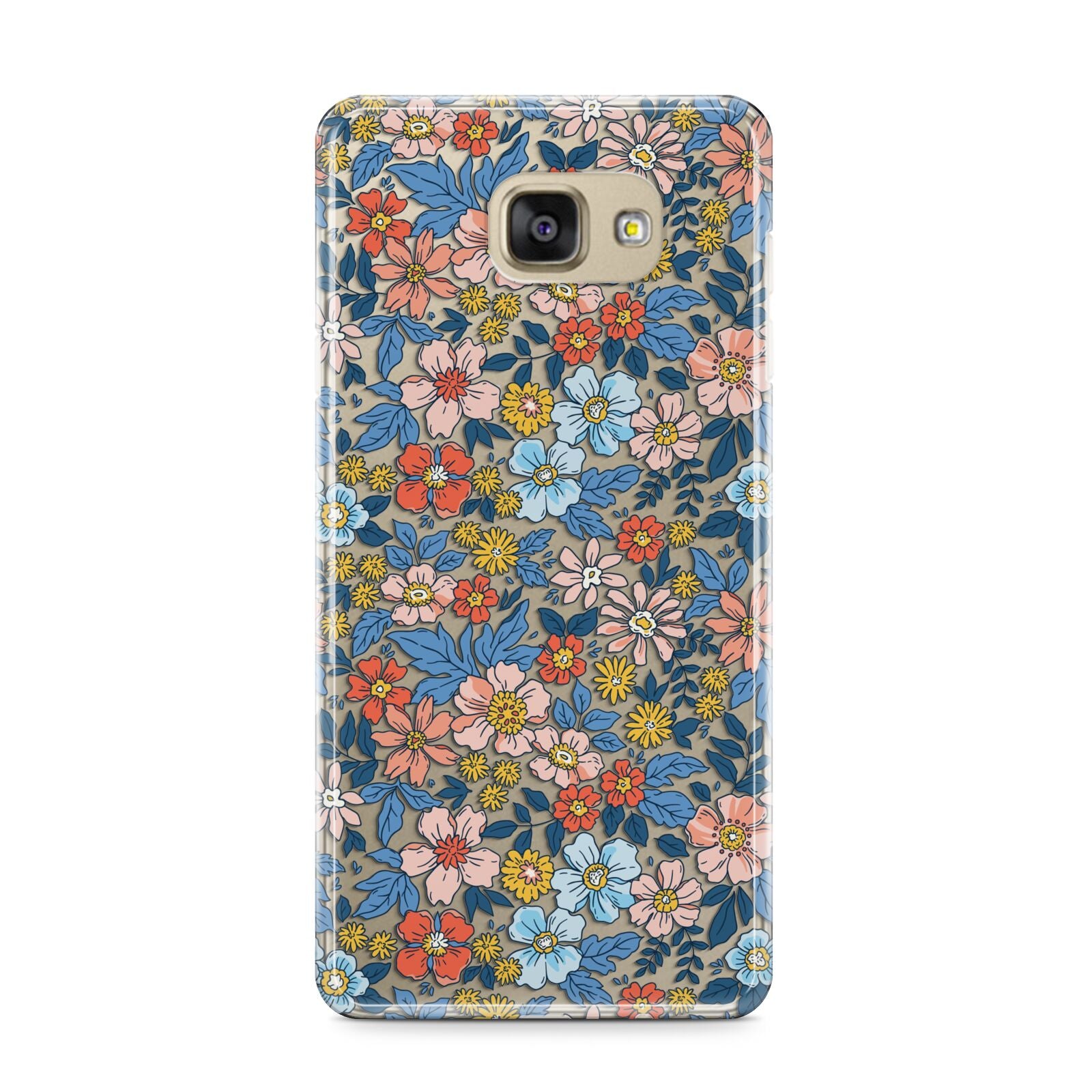 Vintage Flower Samsung Galaxy A9 2016 Case on gold phone
